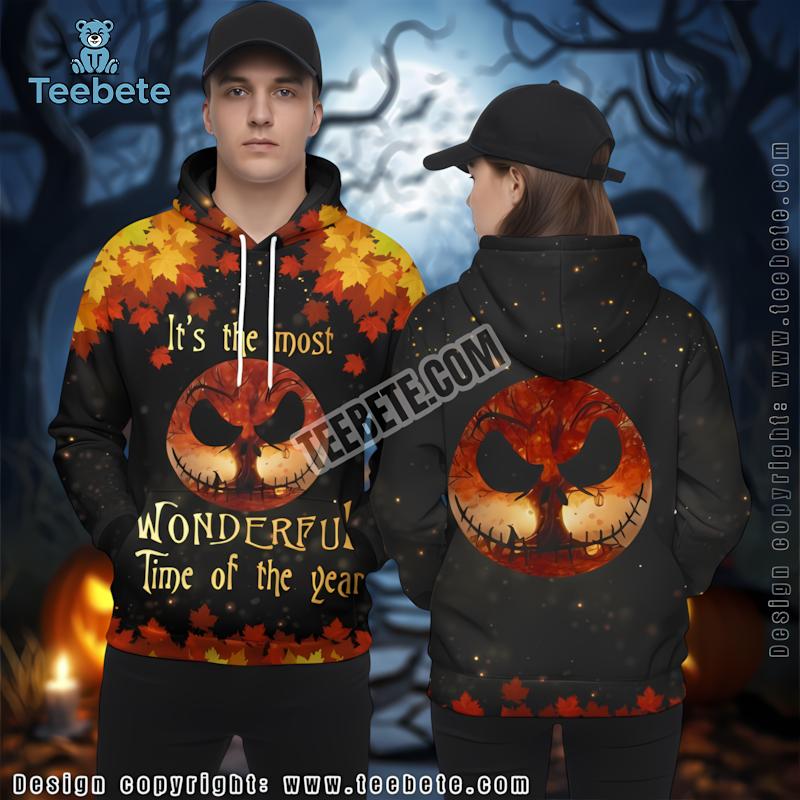 Jack Skellington Halloween Black 3D Horror Hoodie