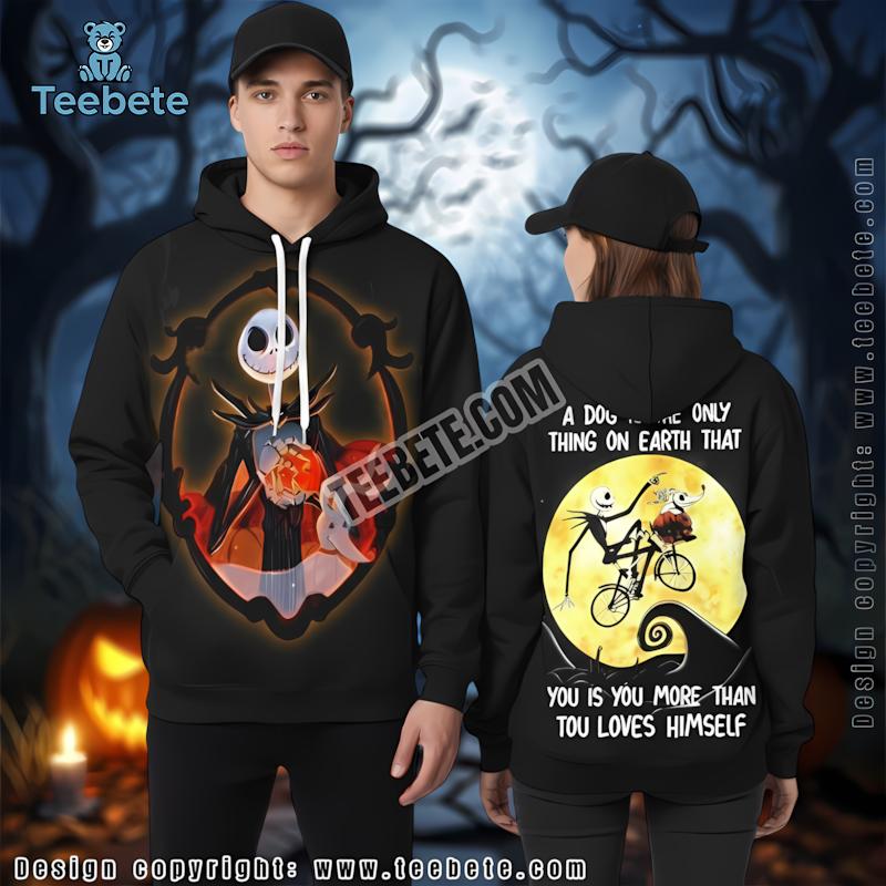 Halloween Jack Skellington Zero Black 3D Novelty Hoodie