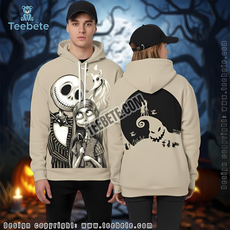 Nightmare Before Christmas Horror Yellow 3D Hoodie For Women