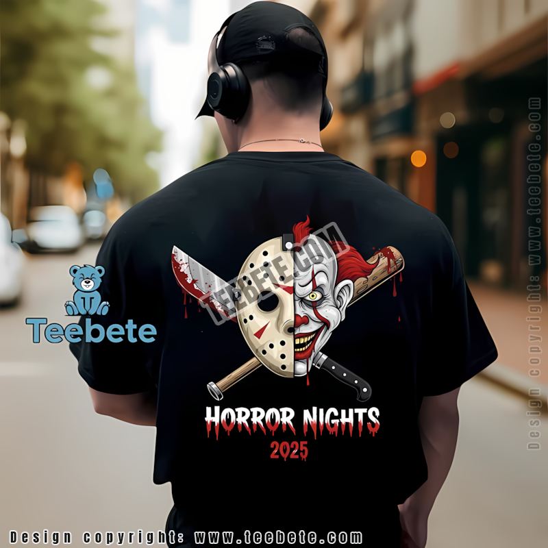 Horror Nights Jason Twisty Clown Halloween Costume Shirt 2025