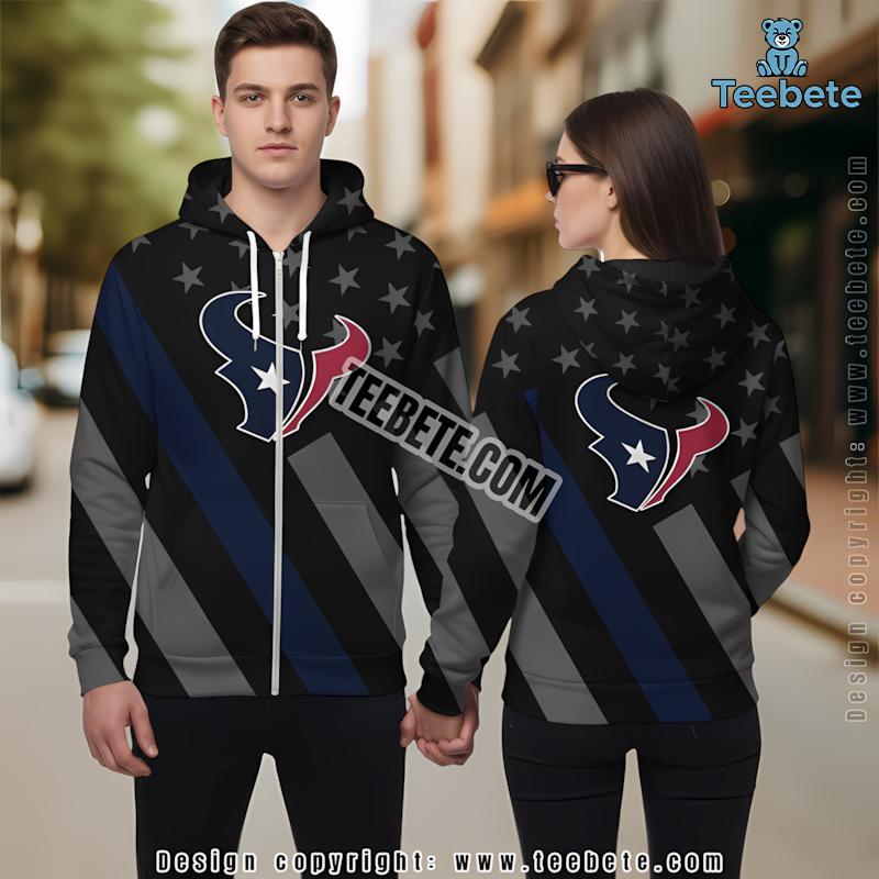 Houston Texans 3D Hoodie Black Mens