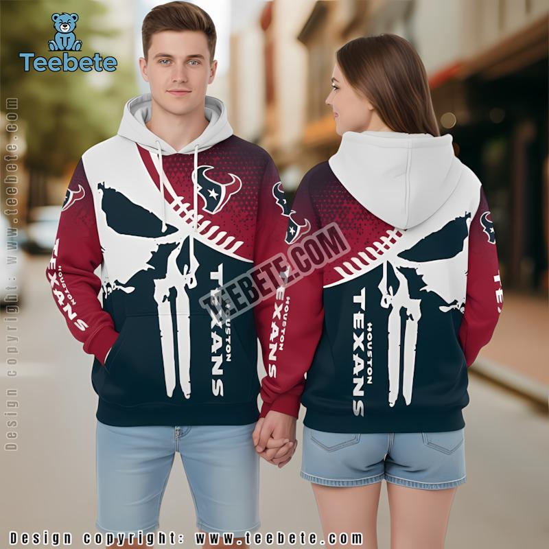 Houston Texans Bulls On Parade 3D Hoodie Red Unisex Houston Texans Bulls On Parade 3D Hoodie Red Unisex