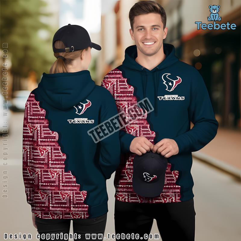 Houston Texans Cool 3D Hoodie Pullover Red