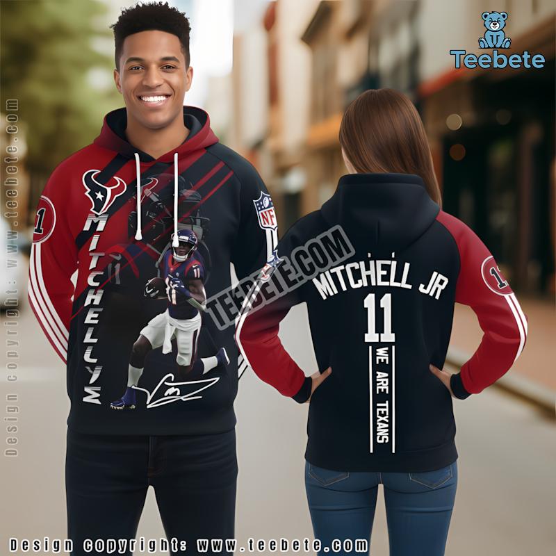 Houston Texans 3D Hoodie Pullover Black Printing