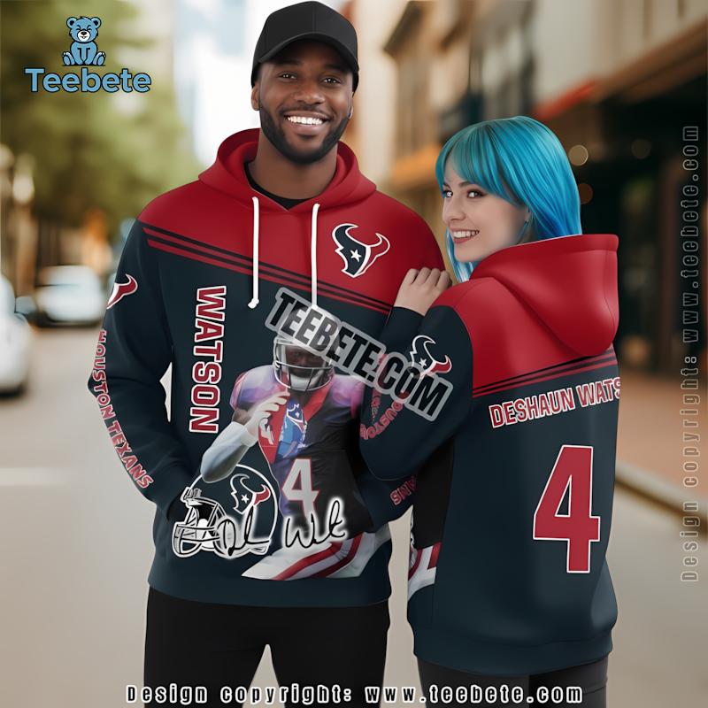 Houston Texans 3D Hoodie Pullover Black Printing