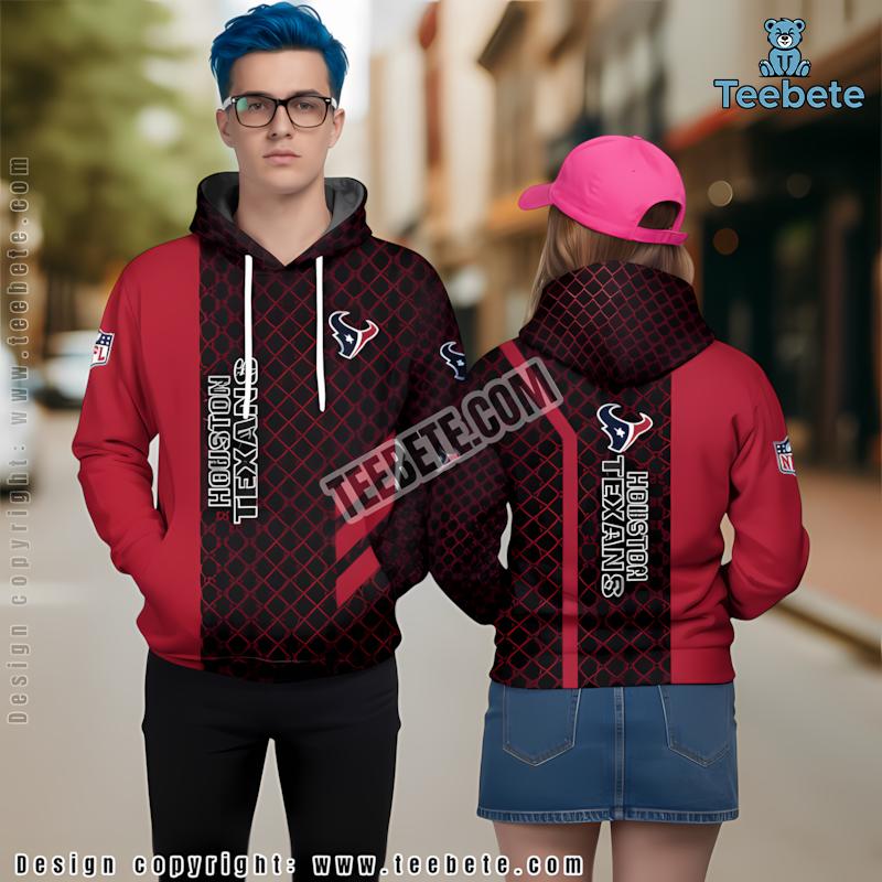 Houston Texans Deandre Hopkins 3D Hoodie Black Red