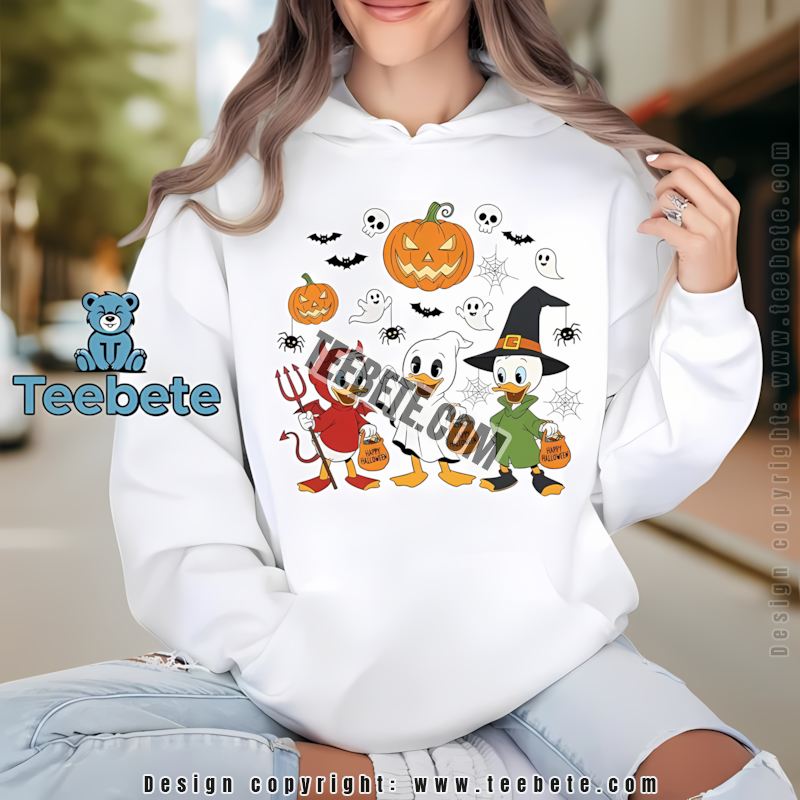 Huey Dewey Louie Ducktales Halloween Devil Ghost Witch Hoodie Huey Dewey Louie Ducktales Halloween Devil Ghost Witch Hoodie