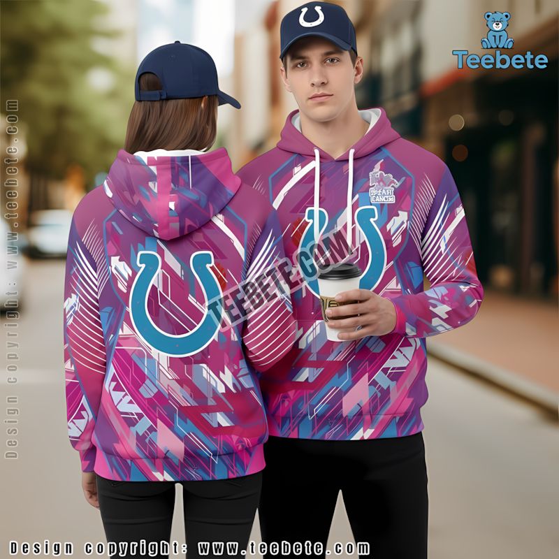 Indianapolis Colts Cracked Skull 3D Hoodie Blue Grey Dad Mom