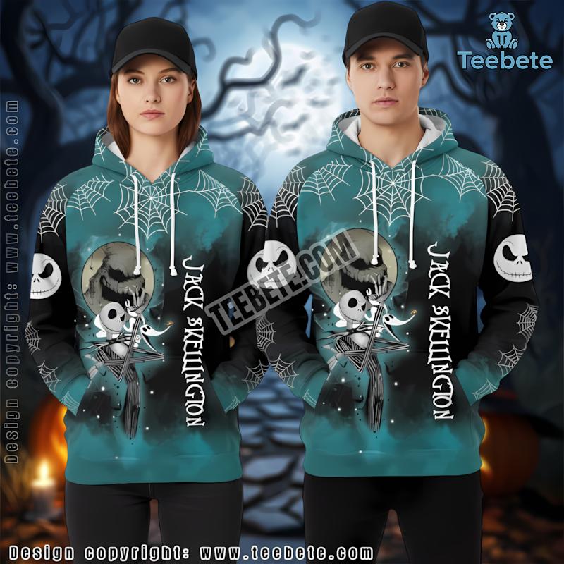 Jack Skellington Oogie Boogie Blue 3D Hoodie Nightmare Before Christmas