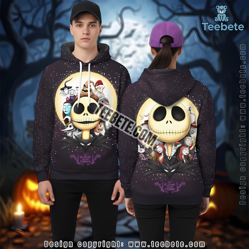 Jack Purple 3D Art Hoodie Nightmare Before Christmas