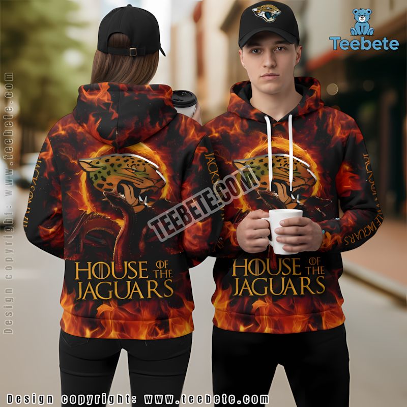 Jacksonville Jaguars House Of The Jaguars Christmas 3D Hoodie Black Red