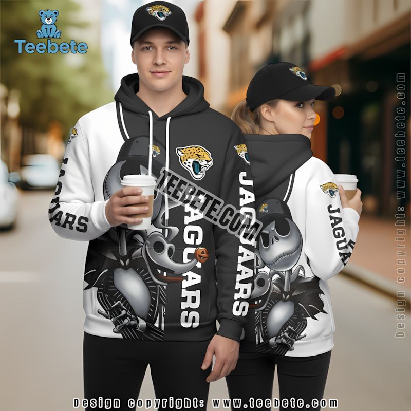 Jacksonville Jaguars Michael Myers Freddy Krueger Halloween 3D Hoodie Blue For Sale