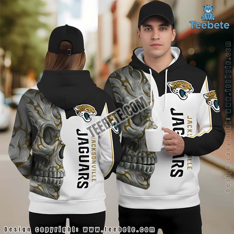 Jacksonville Jaguars Skull Wings 3D Hoodie Black For Sale