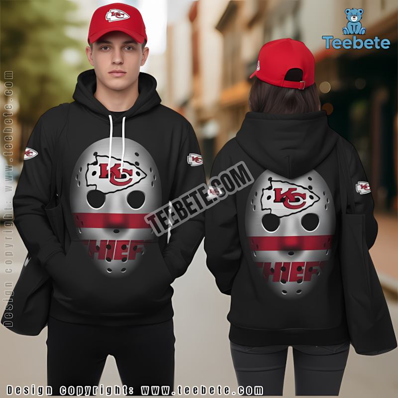 Kansas City Chiefs Jason Voorhees Masks 3D Hoodie Black Red Graphic