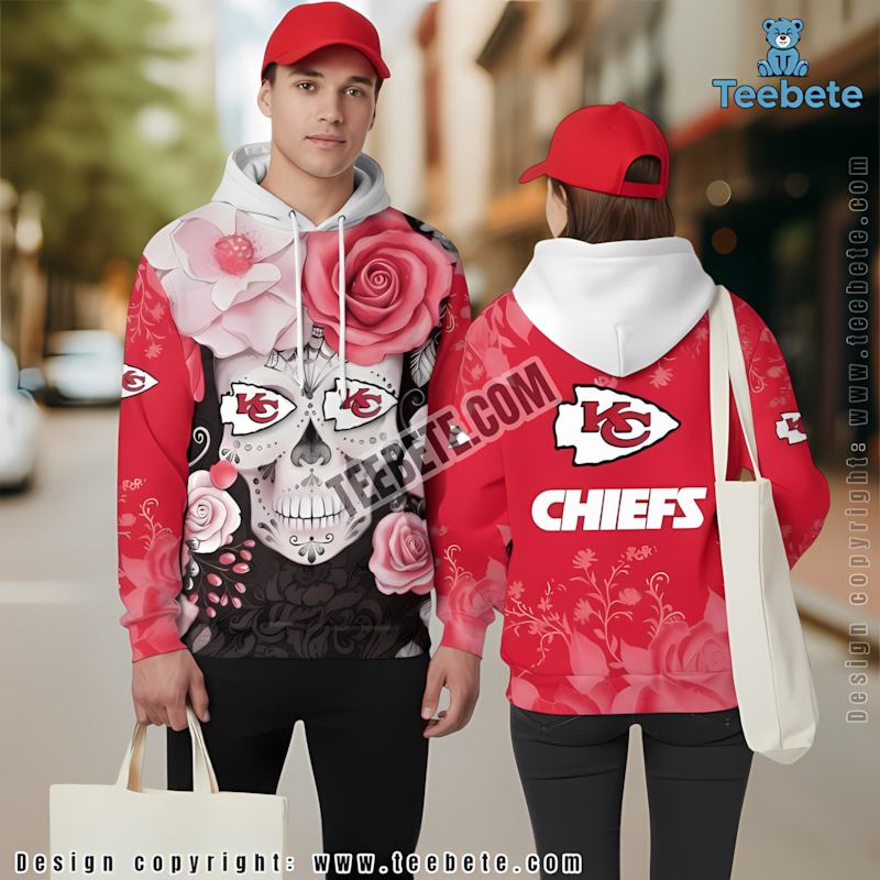 Kansas City Chiefs Grateful Dead 3D Hoodie White Red Mens Kansas City Chiefs Grateful Dead 3D Hoodie White Red Mens