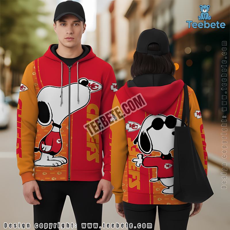 Kansas City Chiefs Snoopy Christmas 3D Hoodie Red Design
