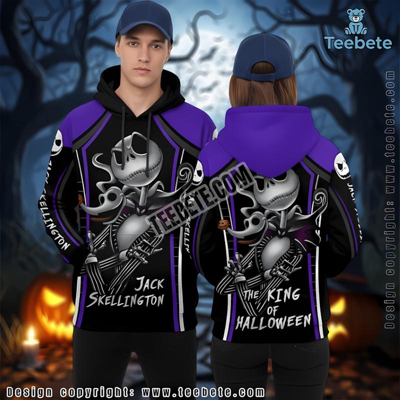 Jack Skellington Pumpkin Blue 3D Fashion Hoodie