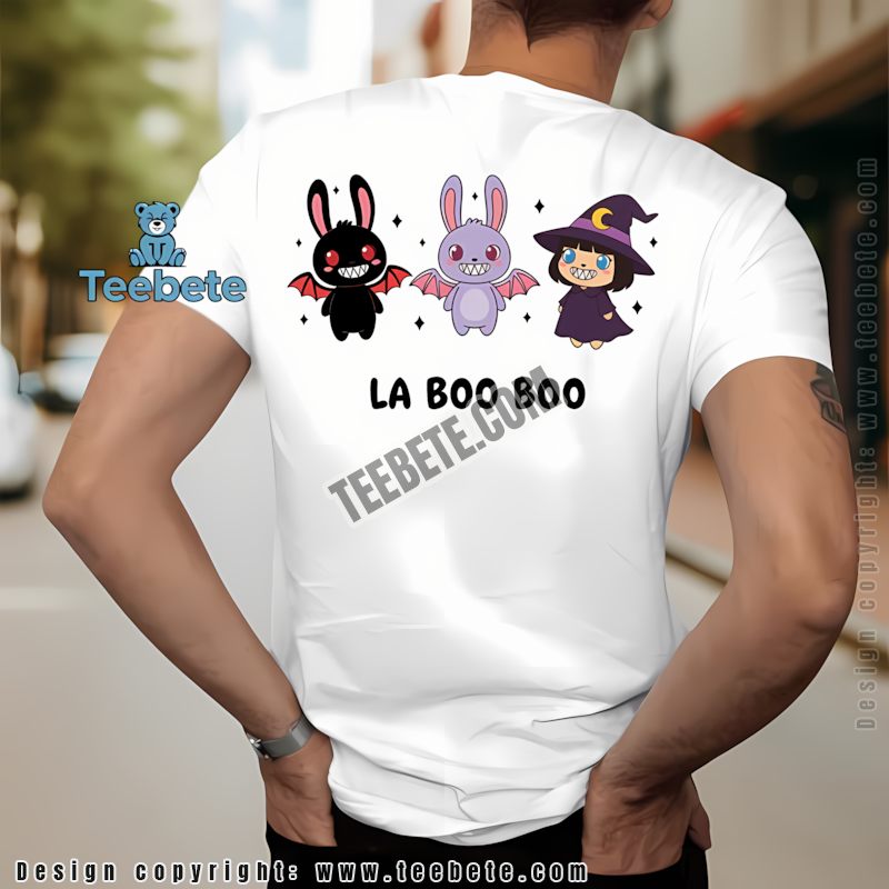 La Boo Boo Halloween Bat And Witch Characters Graphic Shirt