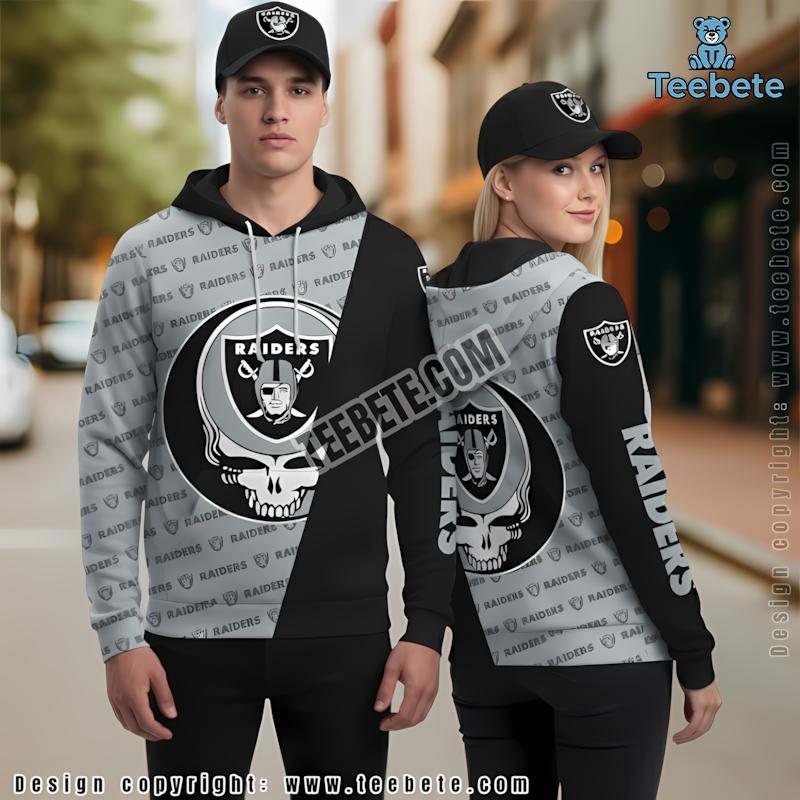 Las Vegas Raiders Grinch Christmas 3D Hoodie Grey Dad Mom