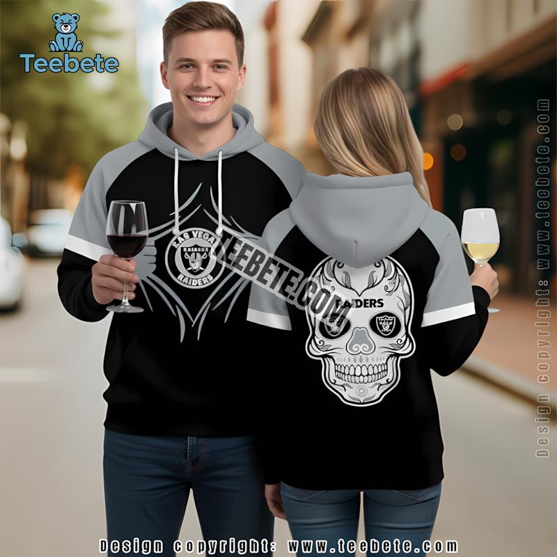 Las Vegas Raiders Santa Snoopy Christmas 3D Hoodie Grey White Las Vegas Raiders Santa Snoopy Christmas 3D Hoodie Grey White