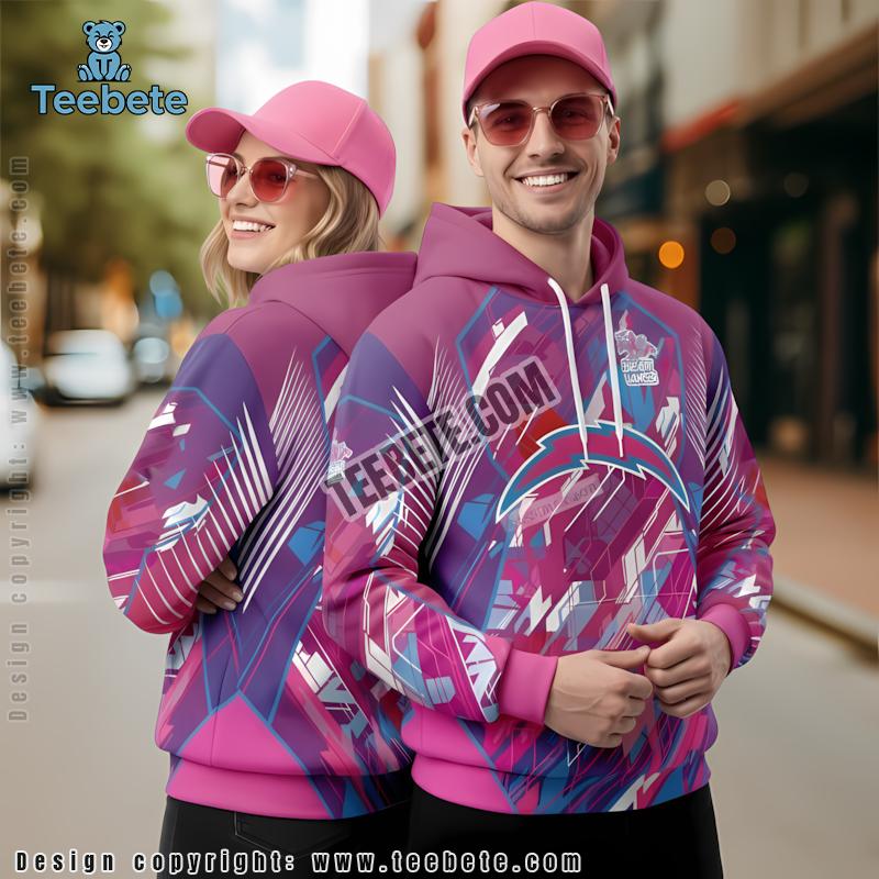 Los Angeles Chargers Baby Yoda 3D Hoodie Grey Puff Print