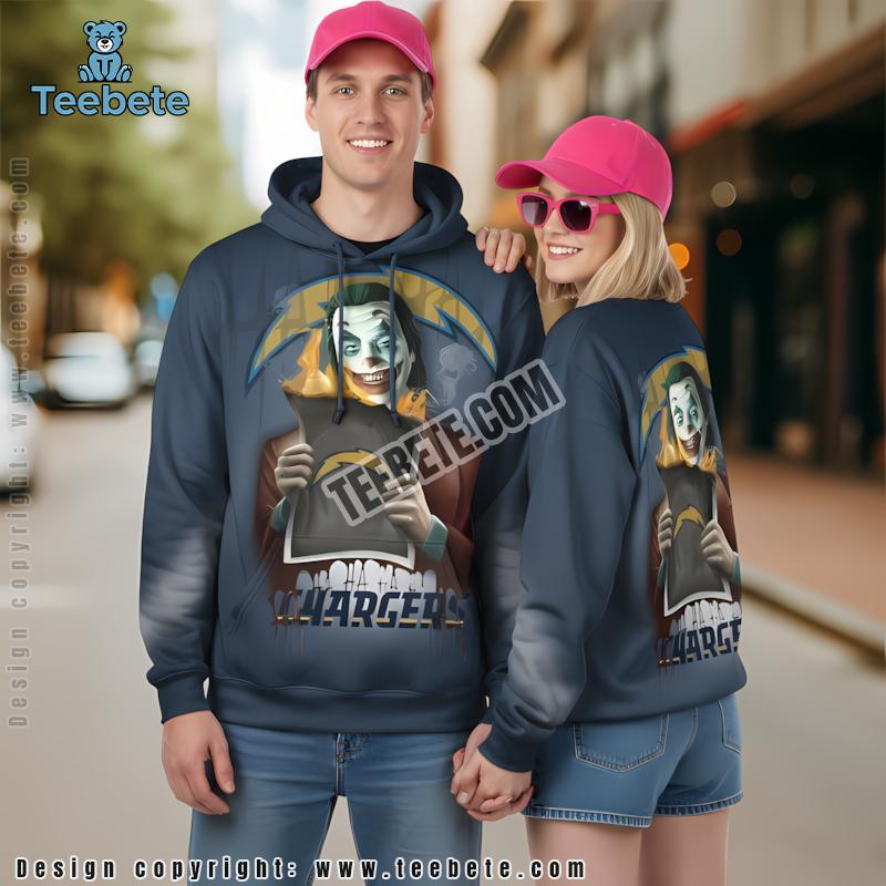 Los Angeles Chargers Joker 3D Hoodie Blue