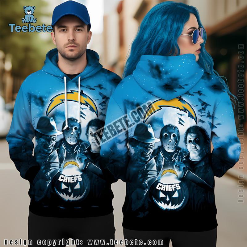 Personalized Los Angeles Chargers Breast Cancer 3D Hoodie Pink Mens