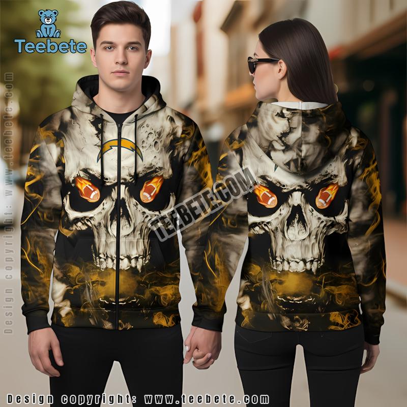 Los Angeles Chargers Snoopy 3D Hoodie Blue Puff Print