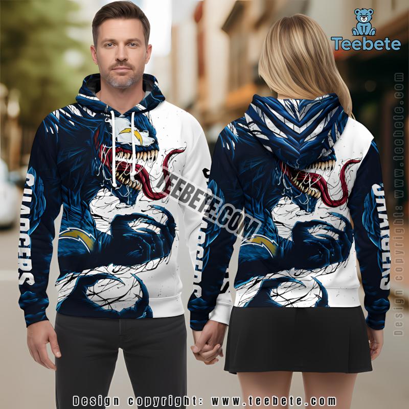 Los Angeles Chargers Michael Myers Jason Voorhees 3D Hoodie Black Printing