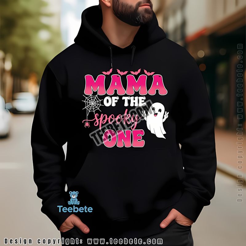 Mama Of The Spooky One Halloween Pink Ghost Hoodie Mama Of The Spooky One Halloween Pink Ghost Hoodie
