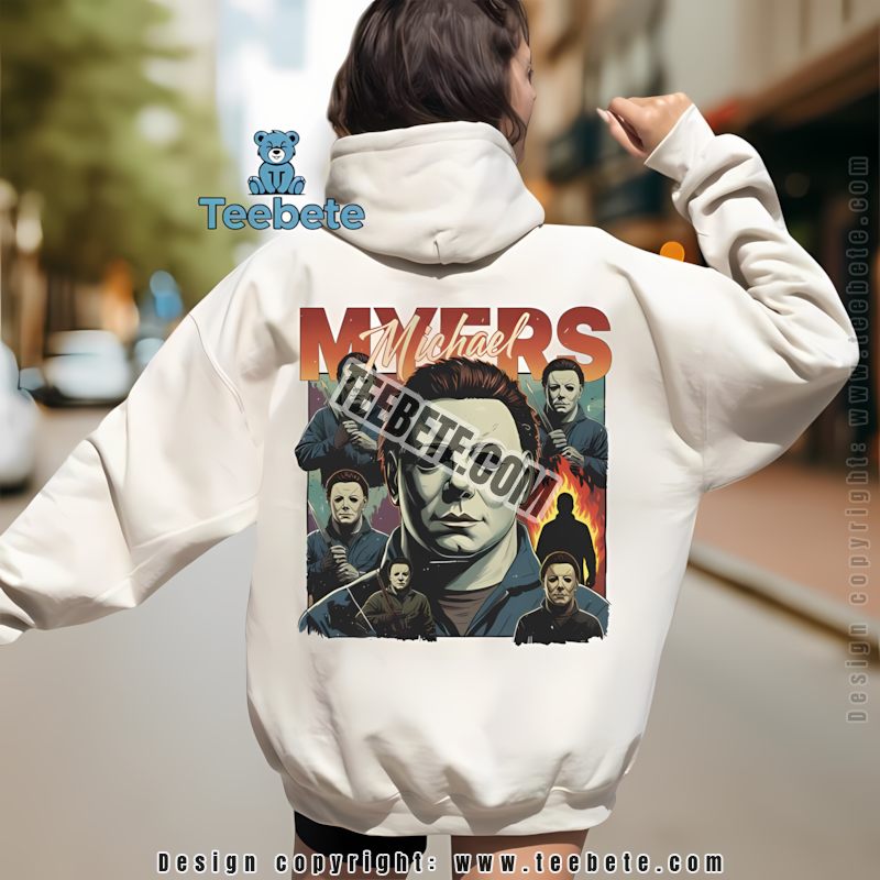 Michael Myers Halloween Movie Collage Myers Fan Hoodie Michael Myers Halloween Movie Collage Myers Fan Hoodie