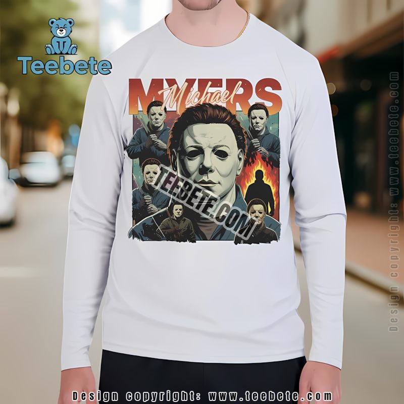 Michael Myers Halloween Movie Collage Myers Fan Long Sleeve Michael Myers Halloween Movie Collage Myers Fan Long Sleeve