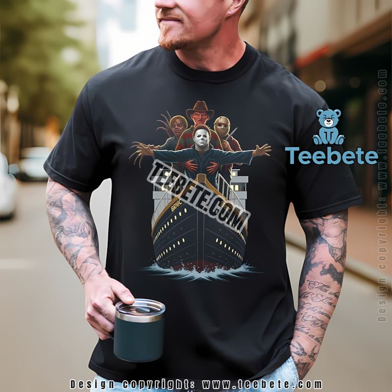 Michael Myers Jason Freddy Krueger Titanic Parody Halloween Shirt