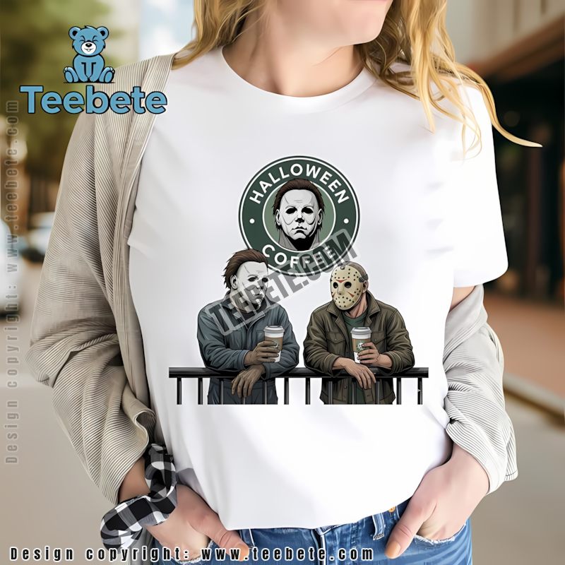 Michael Myers Jason Voorhees Halloween Coffee Horror Shirt
