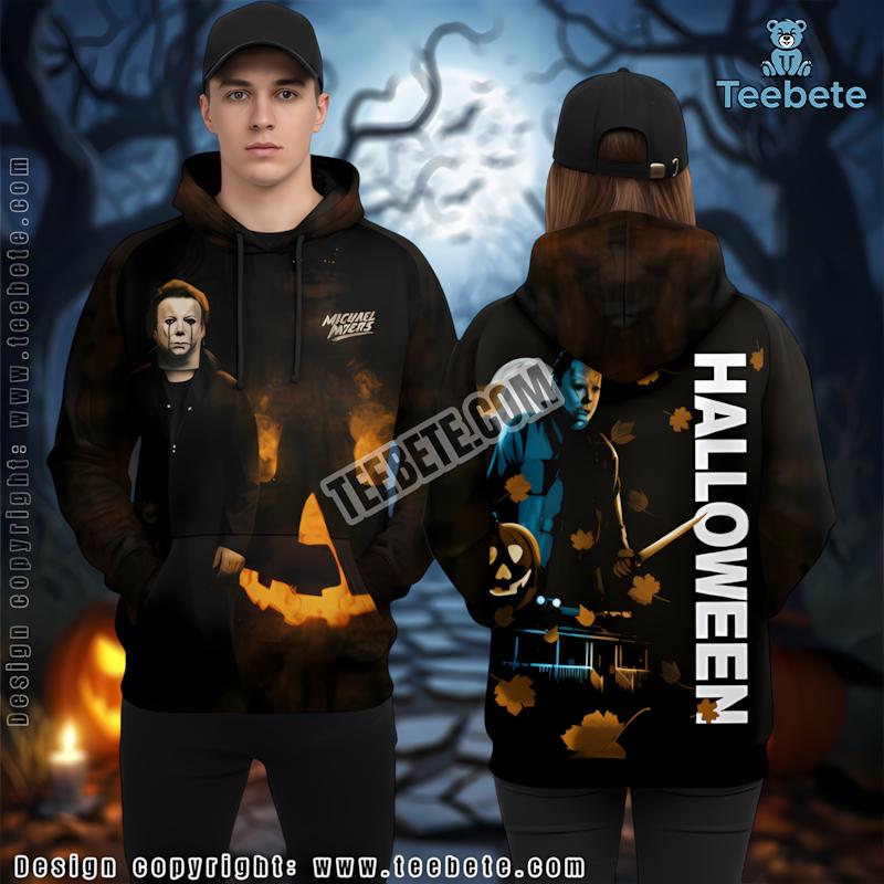Michael Myers Pumpkin Black 3D Horror Hoodie Halloween
