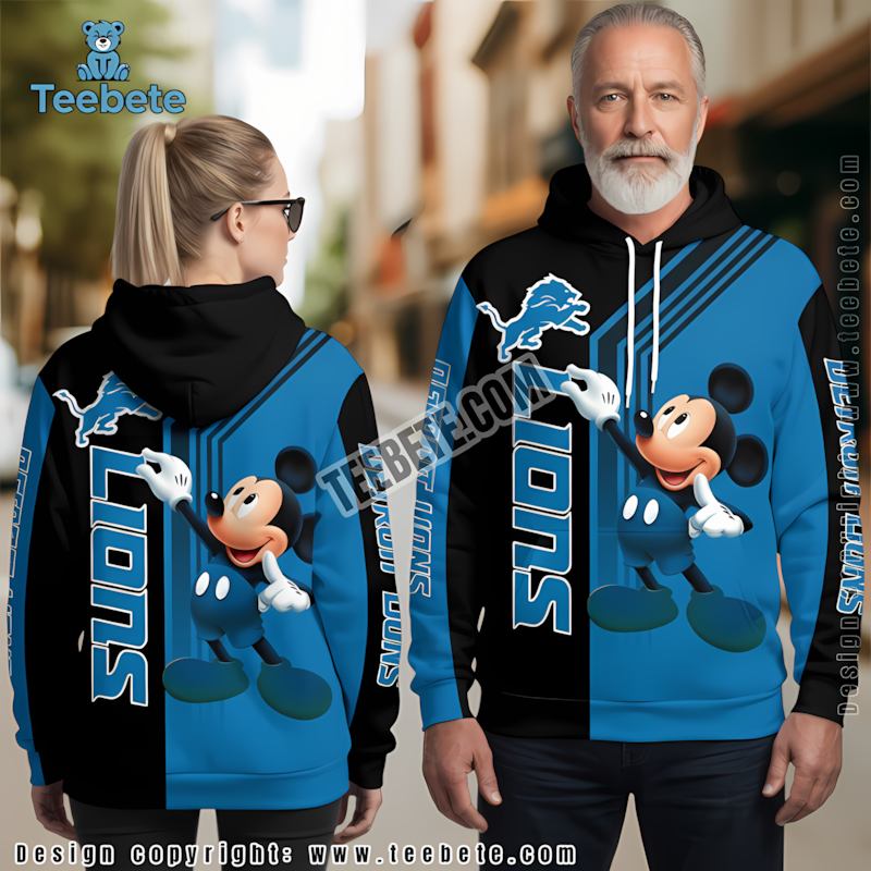 Detroit Lions Michael Myers Jason Voorhees Halloween 3D Hoodie Blue Graphic Detroit Lions Michael Myers Jason Voorhees Halloween 3D Hoodie Blue Graphic