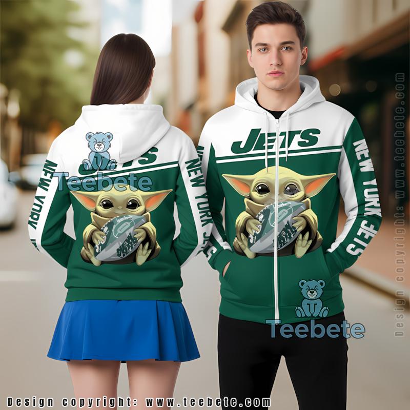 New York Jets Devils Hand 3D Hoodie Black Mens