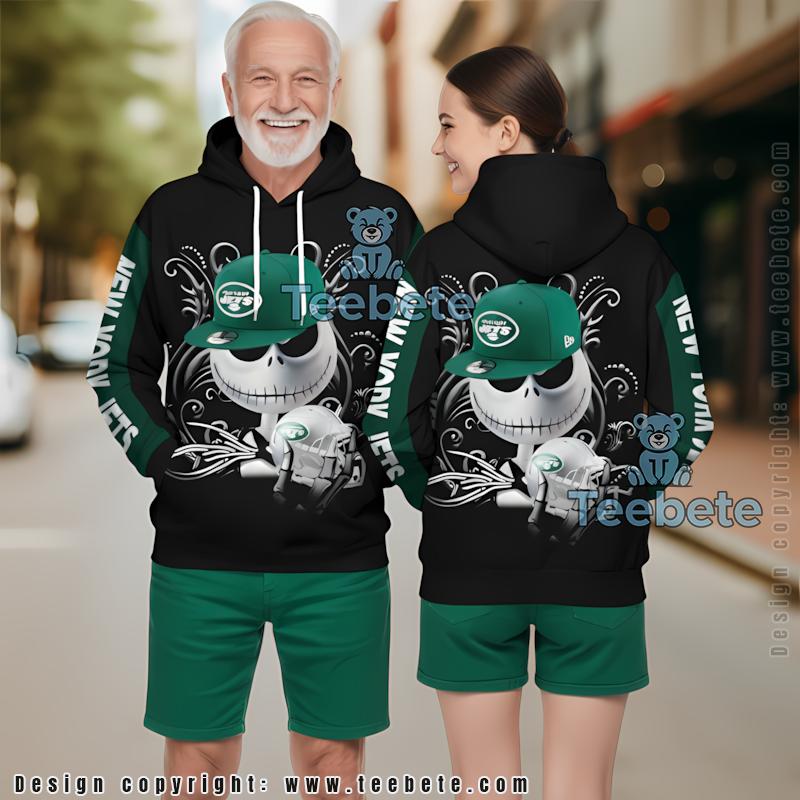 New York Jets Mermaid 3D Hoodie Green Black Unisex New York Jets Mermaid 3D Hoodie Green Black Unisex