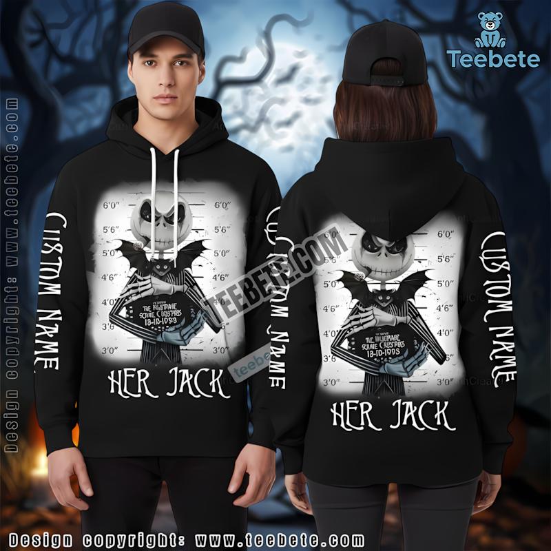 Jack Skellington Blue 3D Hoodie For Men Nightmare Before Christmas