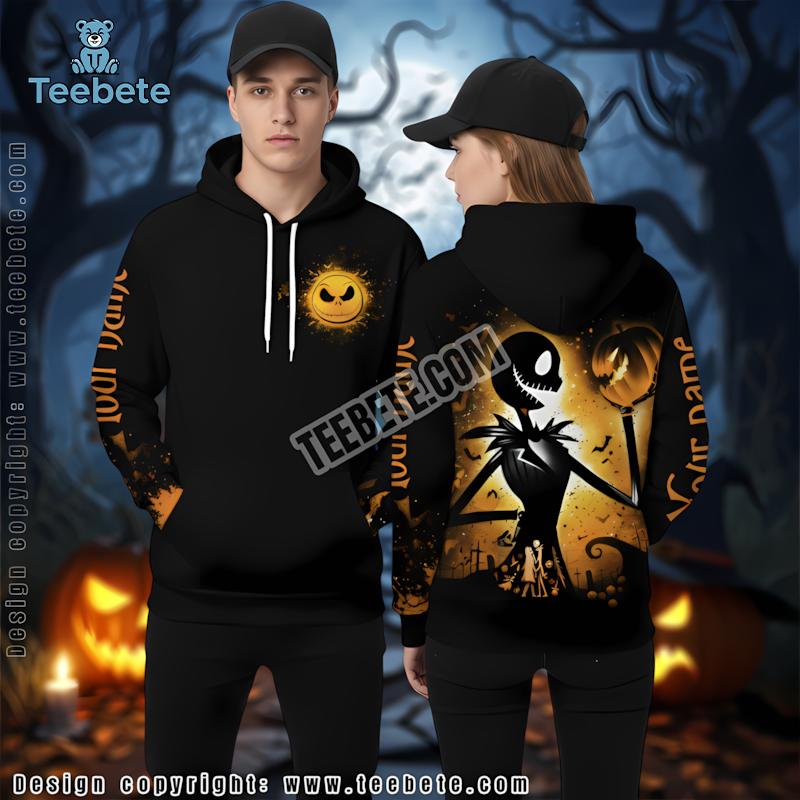 Jack Skellington Black 3D Pumpkin Novelty Hoodie Nightmare Before Christmas