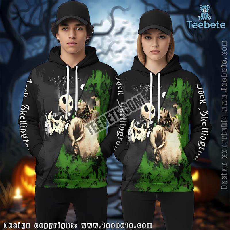Jack Skellington 3D Red Black Hoodie Nightmare Before Christmas