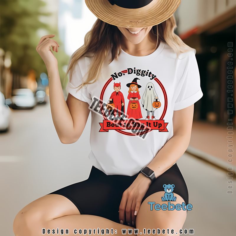 No Diggity Bout To Bag It Up Halloween Kids Costume Shirt