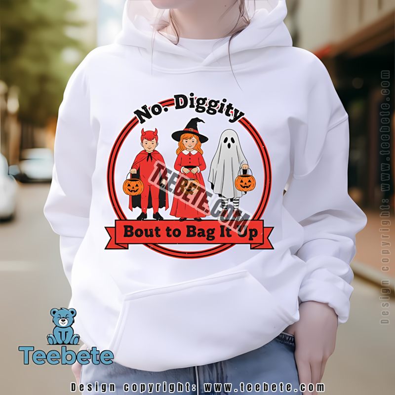 No Diggity Bout To Bag It Up Halloween Kids Costume Hoodie No Diggity Bout To Bag It Up Halloween Kids Costume Hoodie