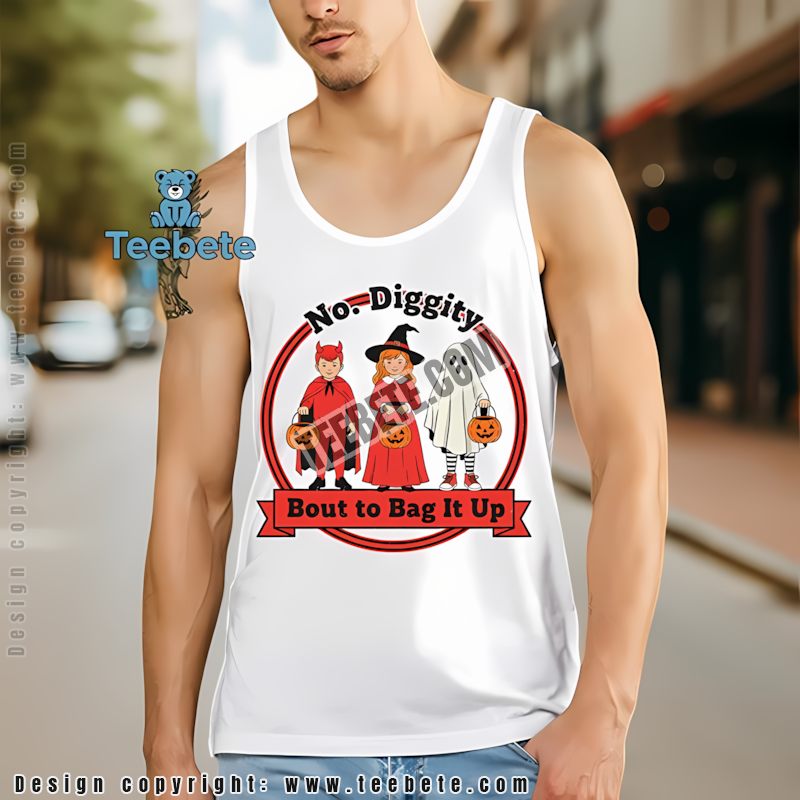 No Diggity Bout To Bag It Up Halloween Kids Costume Tanktop No Diggity Bout To Bag It Up Halloween Kids Costume Tanktop
