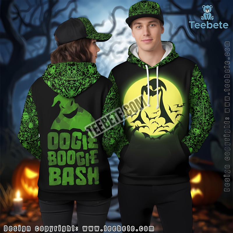 Oogie Boogie Bats Green 3D Hoodie Nightmare Halloween Women