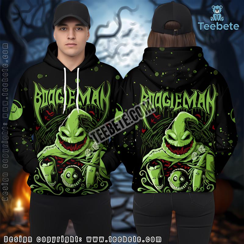 Oogie Boogie Green 3D Art Hoodie Nightmare Before Christmas