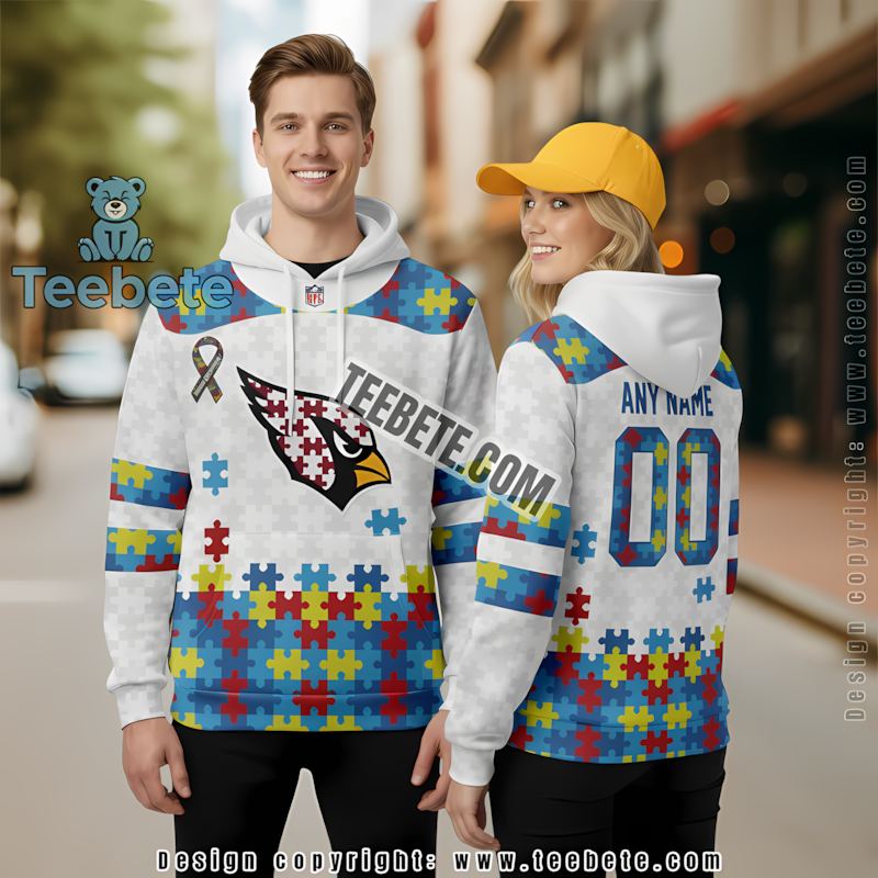 Personalized Arizona Cardinals Autism Awareness 3D Hoodie For Sale