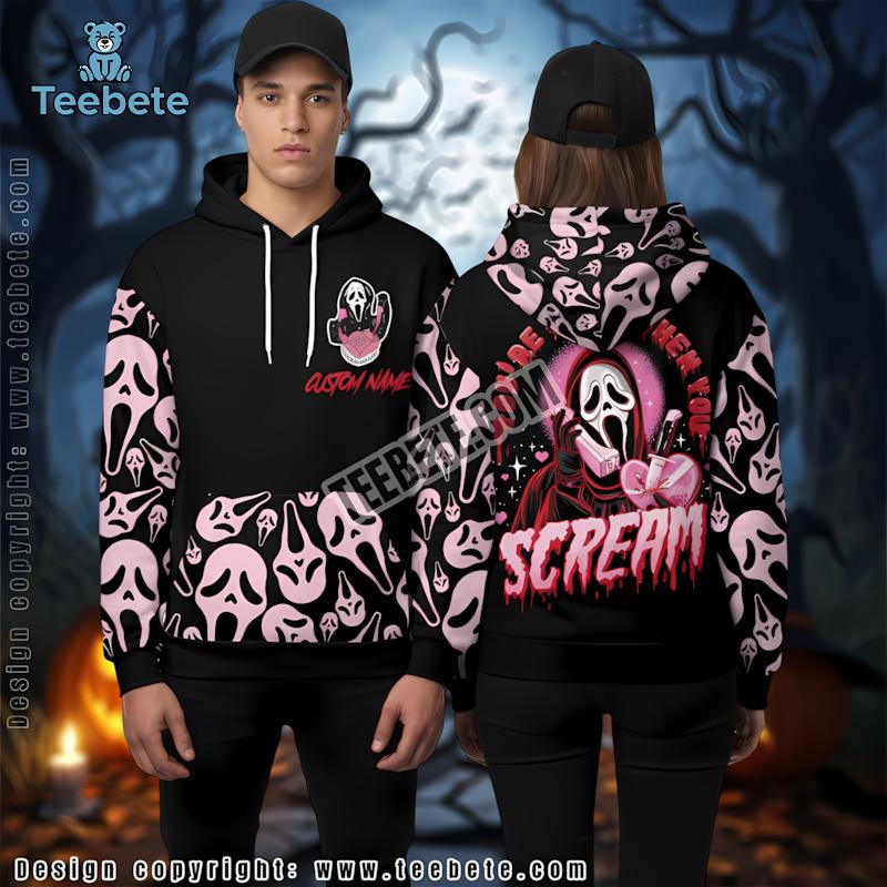 Halloween Ghostface Green 3D Pullover Hoodie