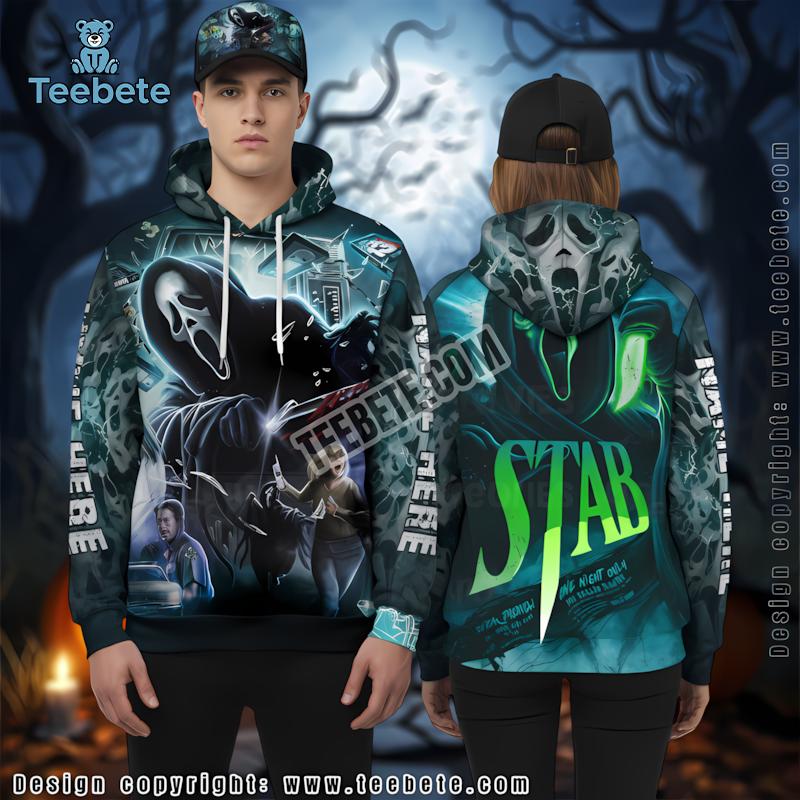 Halloween Ghostface Green 3D Pullover Hoodie