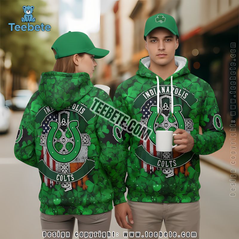 Indianapolis Colts St Patrick Day Personalized 3D Hoodie Green Print